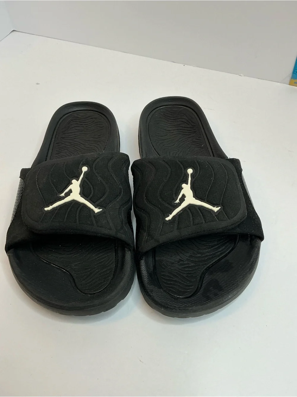 Jordan Black Slide Sandals with White Jumpman